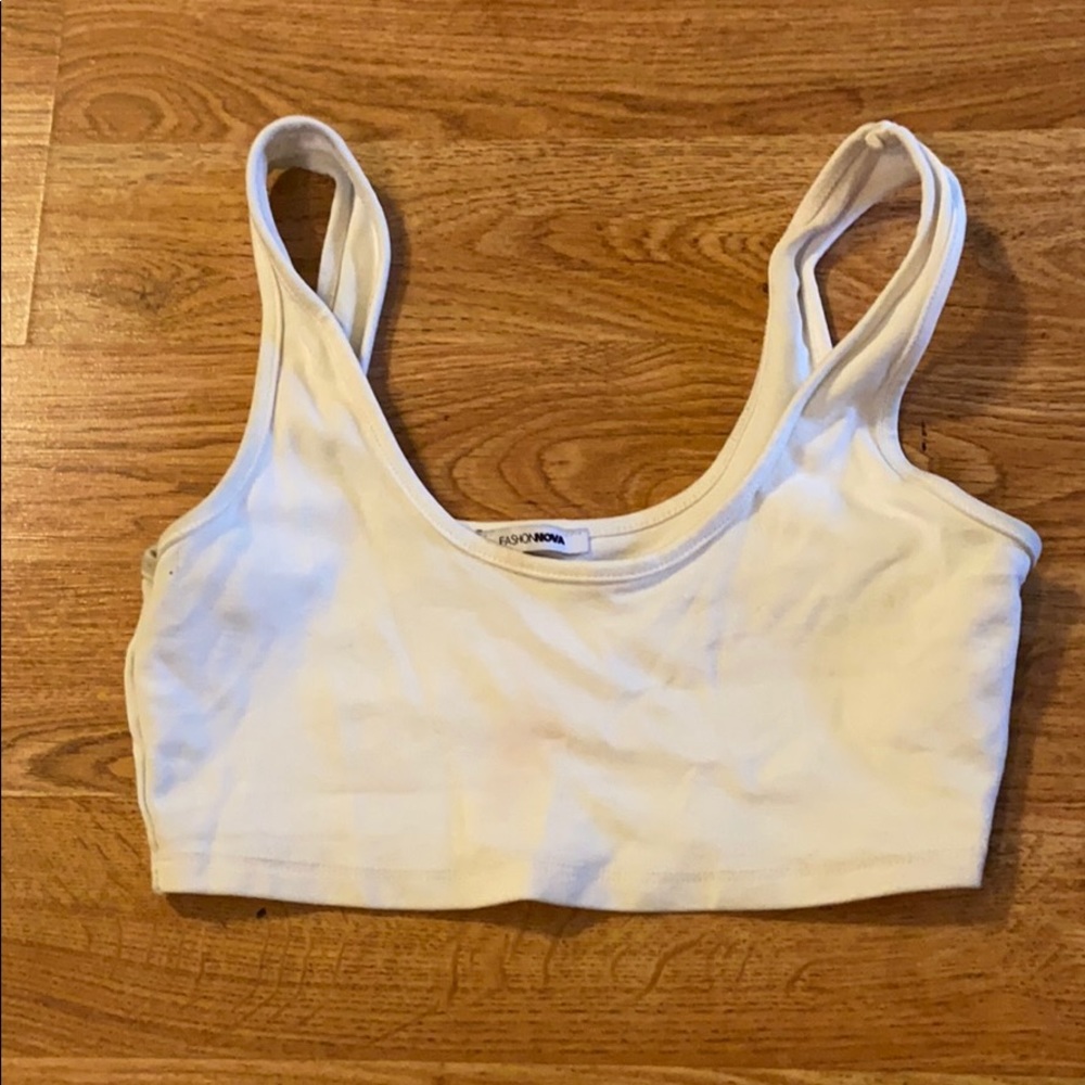 Fashion nova white bralette tanktop